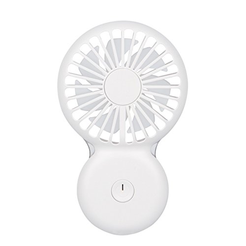 Personal Fan Small Handheld Necklace Fan Rechargeable Battery Powered with Night Light for Outdoor Travel Office Home (White) - B07CN7R9FY